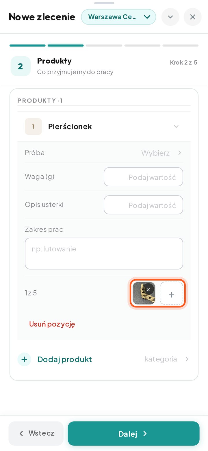 Karta produktu z dodaną miniaturką zdjęcia (telefon)